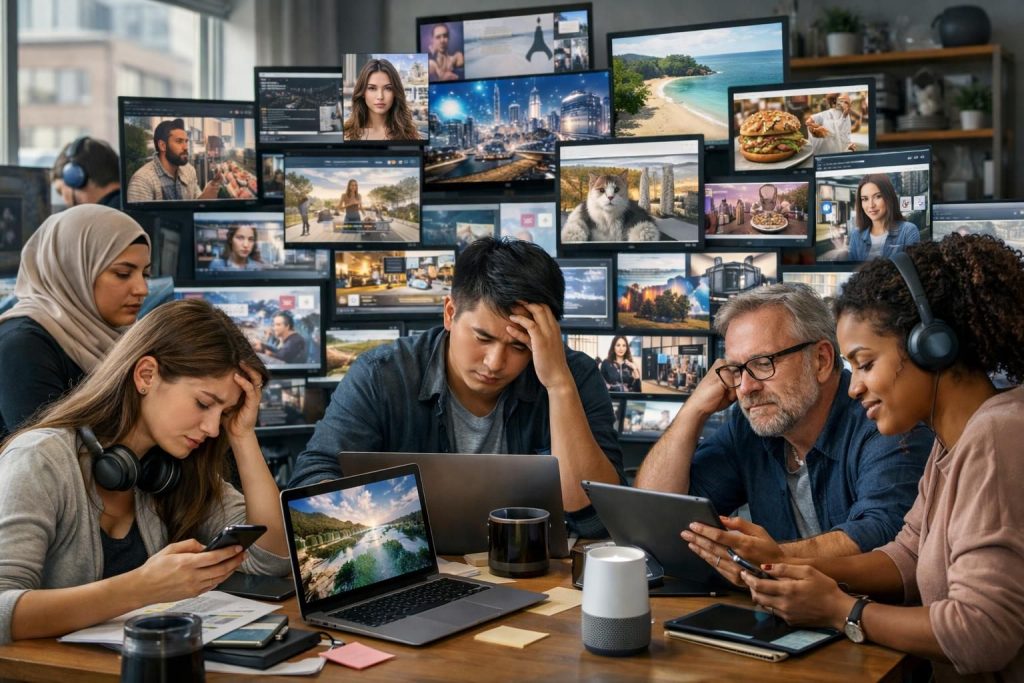 entdecken sie, warum die demokratisierung von ki zu einer massiven content-sättigung führt und welche auswirkungen dies auf die qualität und vielfalt digitaler inhalte hat.
